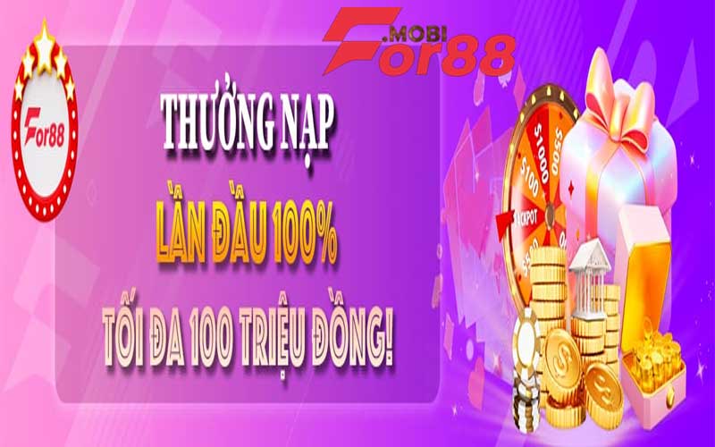 thưởng nạp đầu 100% 